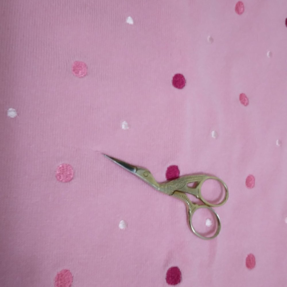 Erin Matthews | Pink Embroidered Polka Dot Cardigan Sweater | Size L - Picture 10 of 10